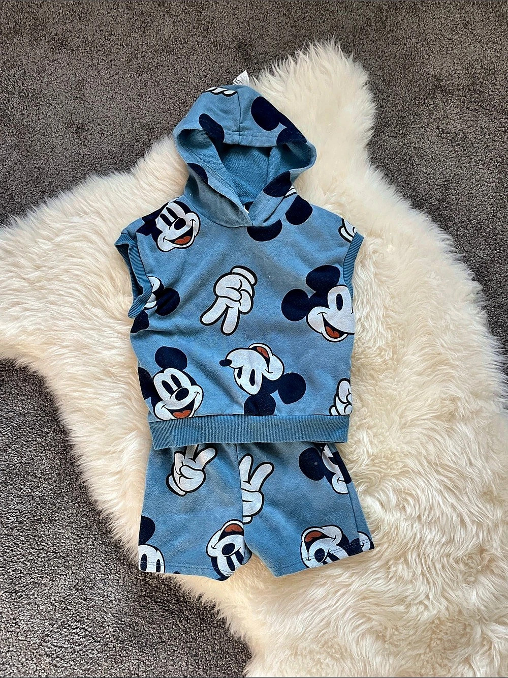 Disney Mickey Mouse Blue Matching Set Baby 18M